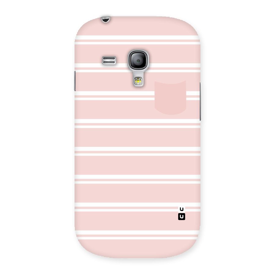 Cute Pocket Striped Back Case for Galaxy S3 Mini
