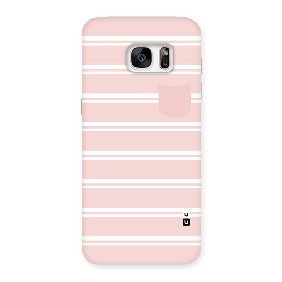 Cute Pocket Striped Back Case for Galaxy S7 Edge
