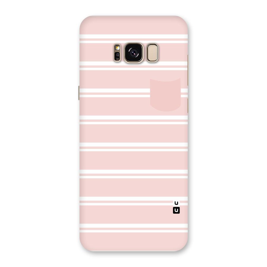 Cute Pocket Striped Back Case for Galaxy S8 Plus