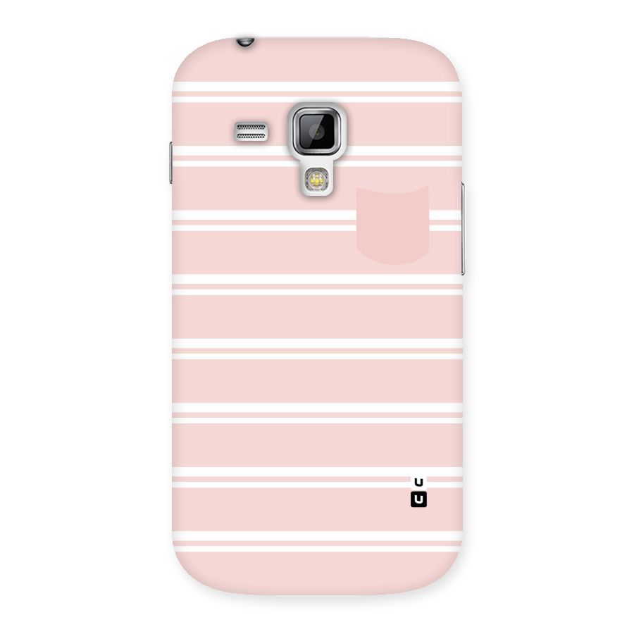 Cute Pocket Striped Back Case for Galaxy S Duos