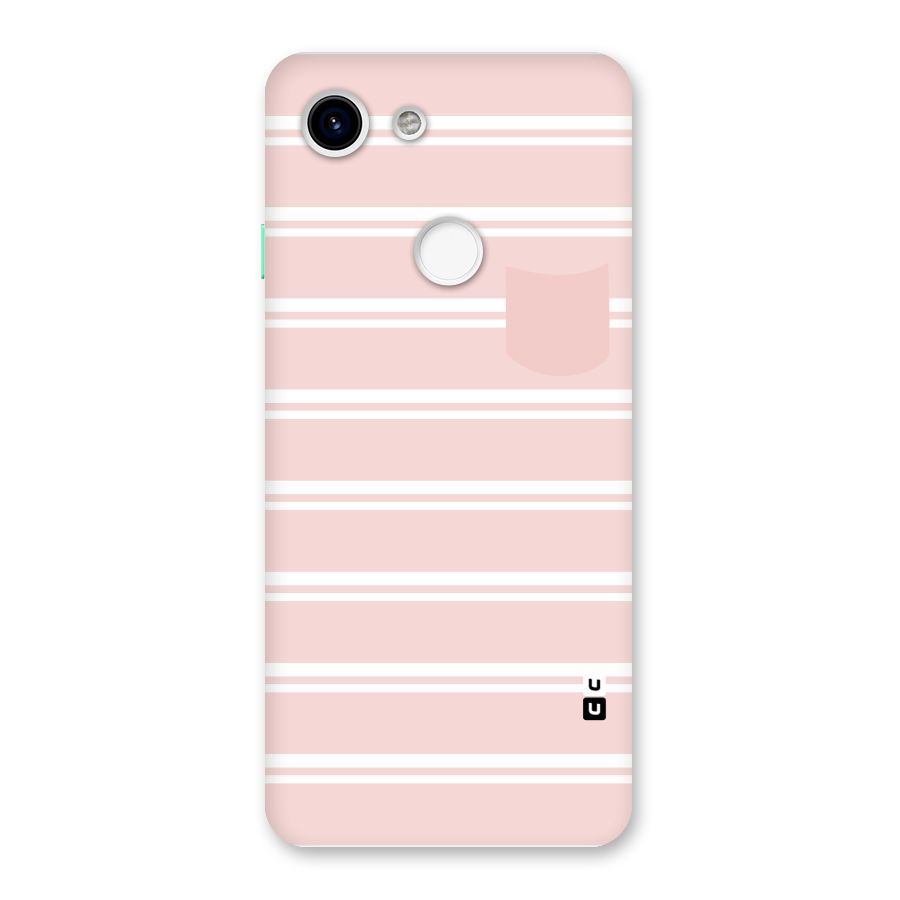 Cute Pocket Striped Back Case for Google Pixel 3