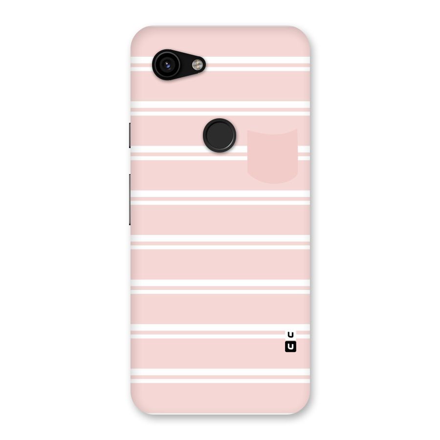 Cute Pocket Striped Back Case for Google Pixel 3a