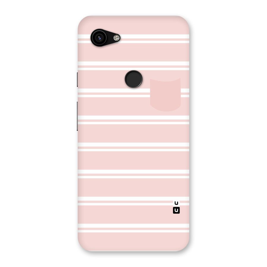 Cute Pocket Striped Back Case for Google Pixel 3a XL