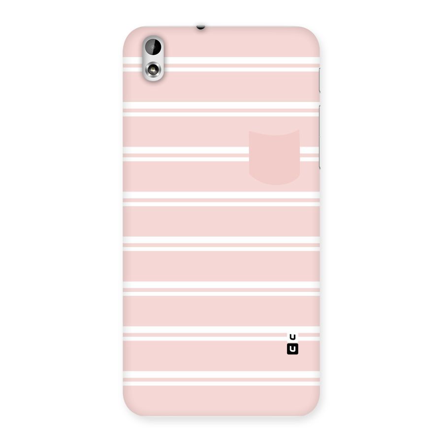 Cute Pocket Striped Back Case for HTC Desire 816g