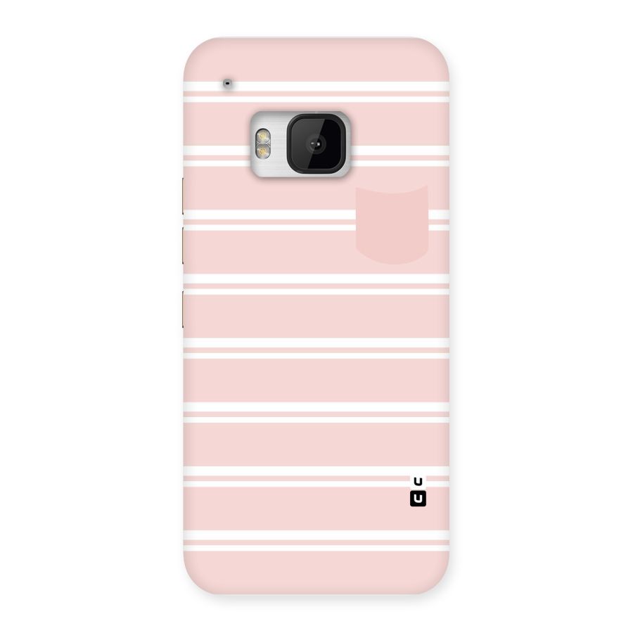 Cute Pocket Striped Back Case for HTC One M9