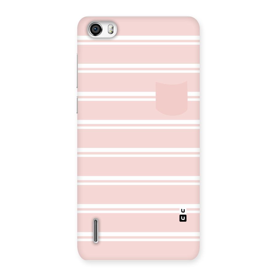 Cute Pocket Striped Back Case for Honor 6