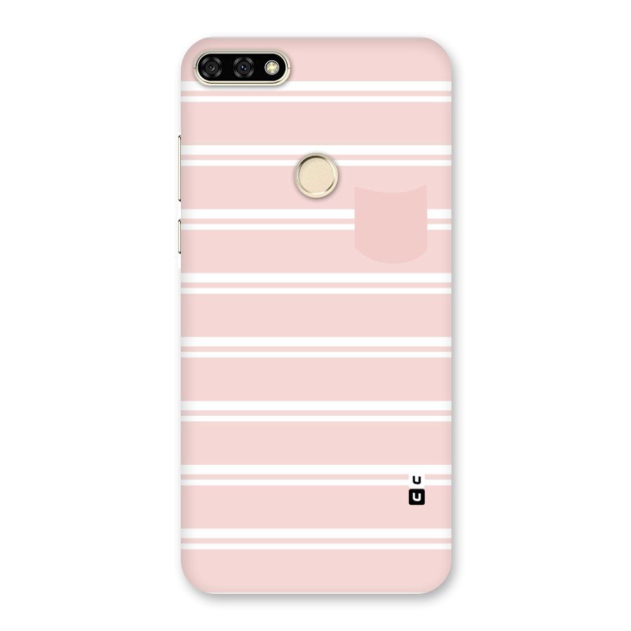 Cute Pocket Striped Back Case for Honor 7A