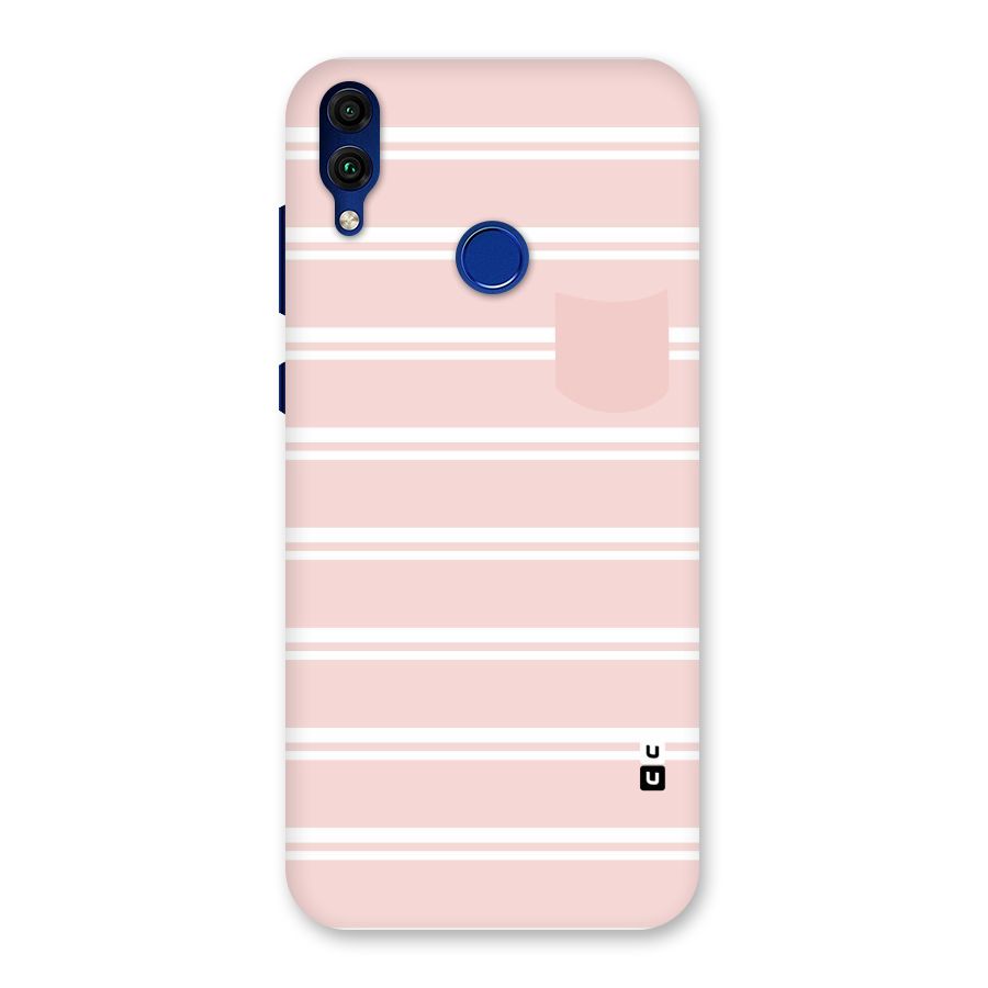 Cute Pocket Striped Back Case for Honor 8C