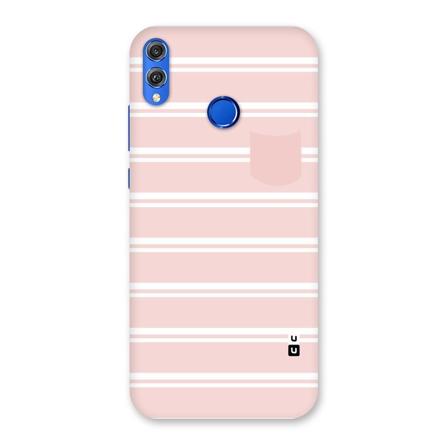 Cute Pocket Striped Back Case for Honor 8X