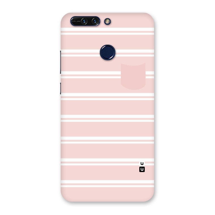 Cute Pocket Striped Back Case for Honor 8 Pro