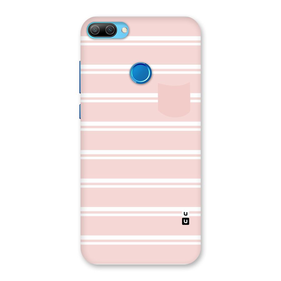 Cute Pocket Striped Back Case for Honor 9N