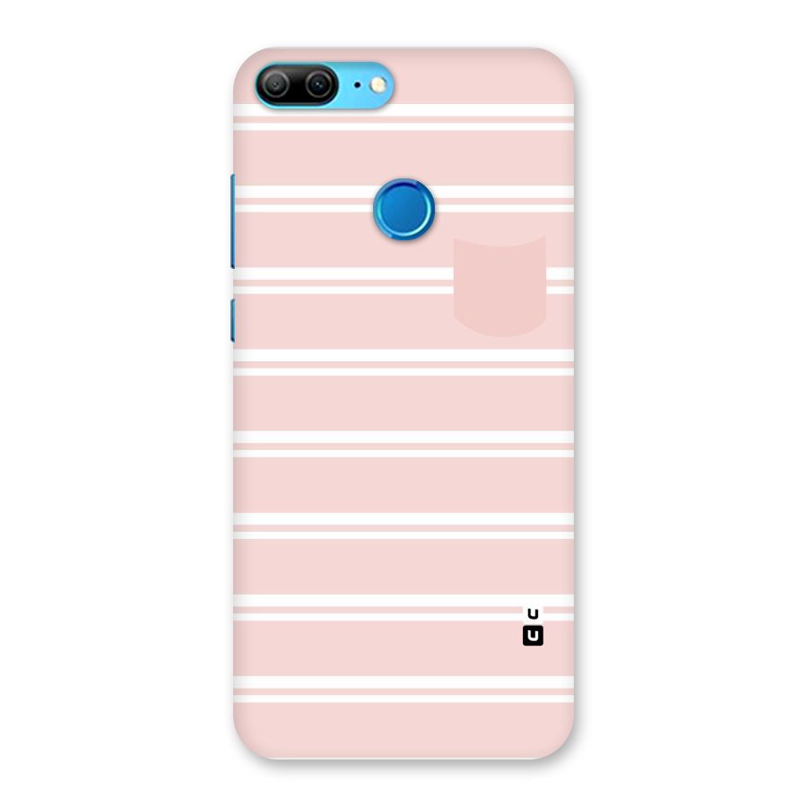 Cute Pocket Striped Back Case for Honor 9 Lite