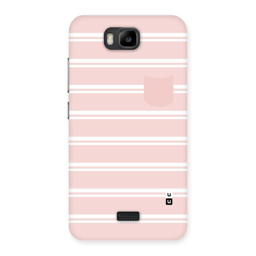 Cute Pocket Striped Back Case for Honor Bee