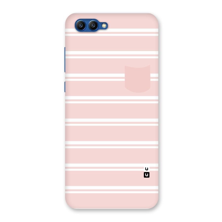 Cute Pocket Striped Back Case for Honor View 10