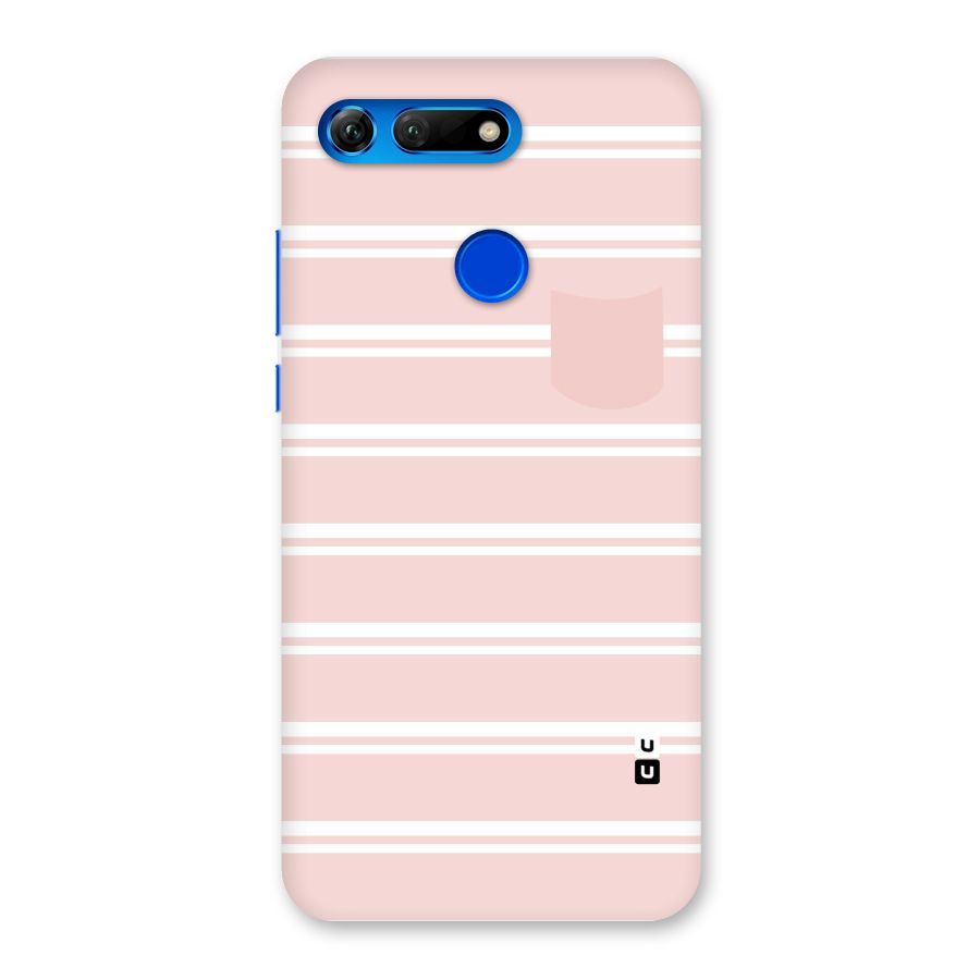 Cute Pocket Striped Back Case for Honor View 20
