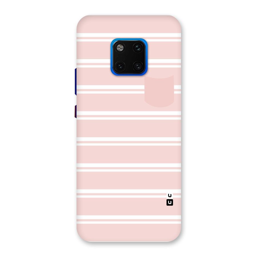 Cute Pocket Striped Back Case for Huawei Mate 20 Pro