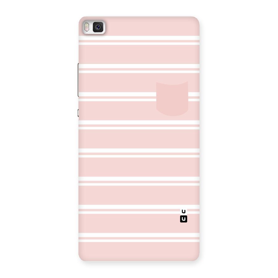 Cute Pocket Striped Back Case for Huawei P8