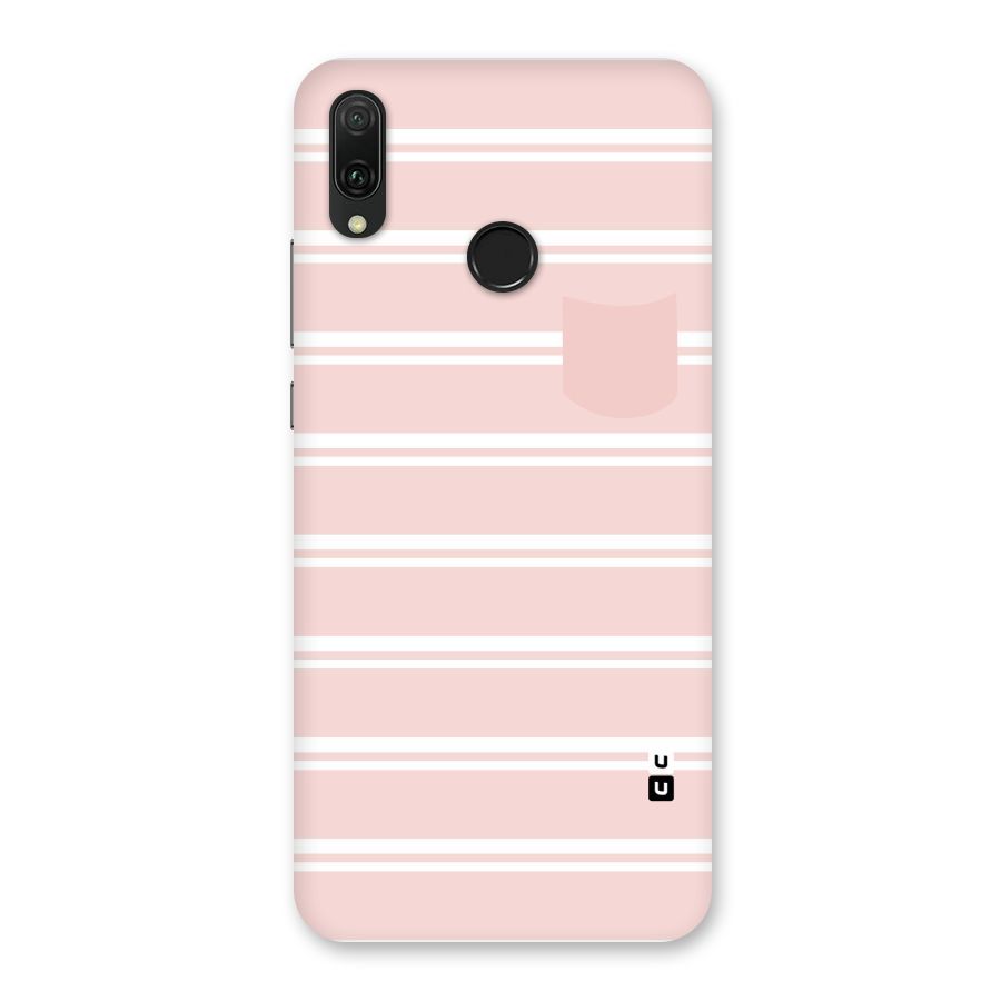 Cute Pocket Striped Back Case for Huawei Y9 (2019)