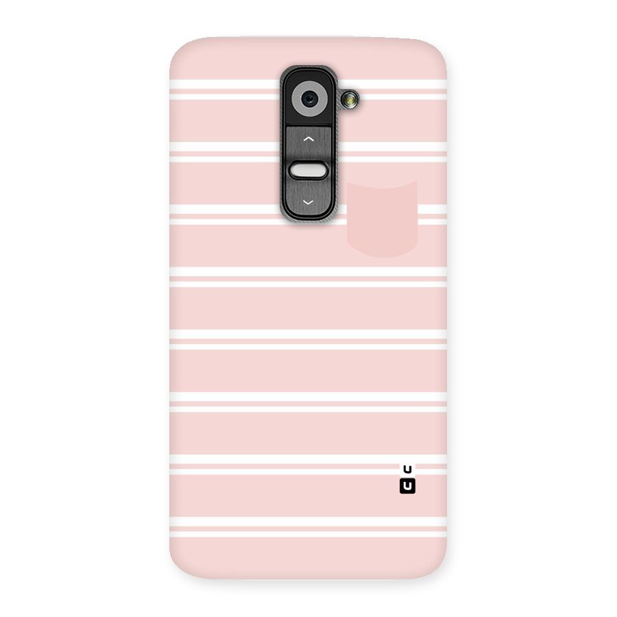 Cute Pocket Striped Back Case for LG G2