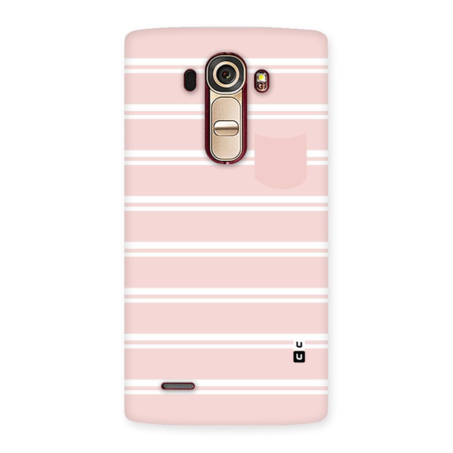 Cute Pocket Striped Back Case for LG G4