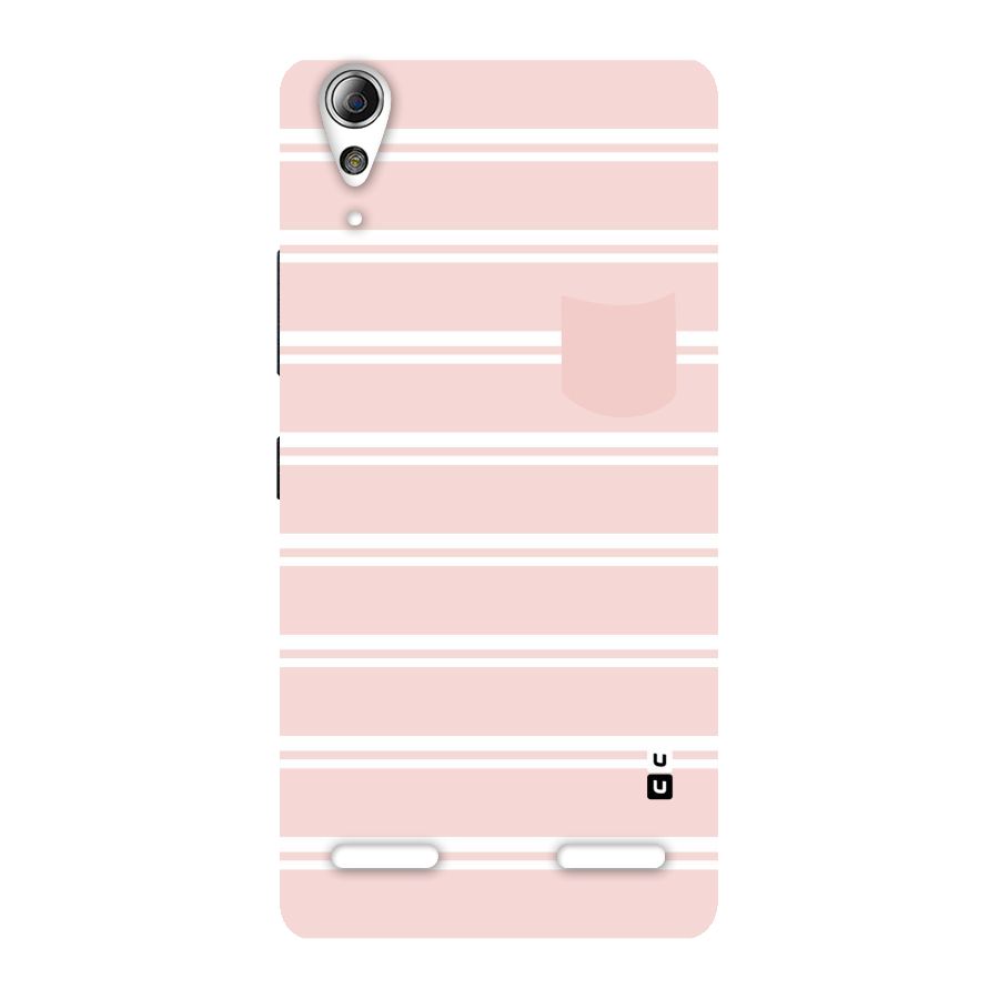 Cute Pocket Striped Back Case for Lenovo A6000