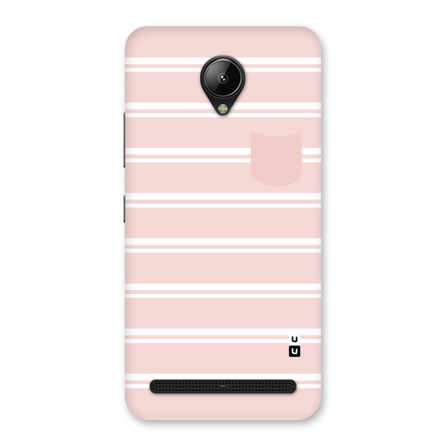 Cute Pocket Striped Back Case for Lenovo C2