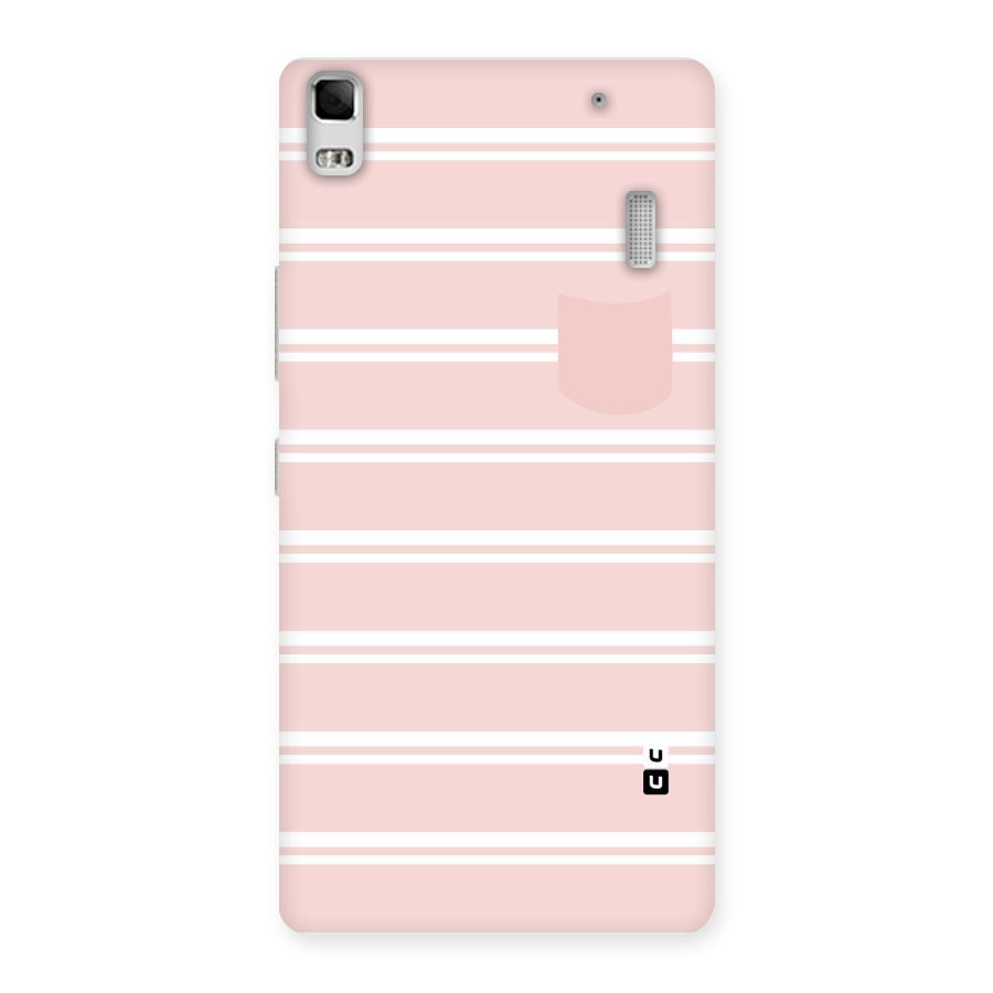 Cute Pocket Striped Back Case for Lenovo K3 Note