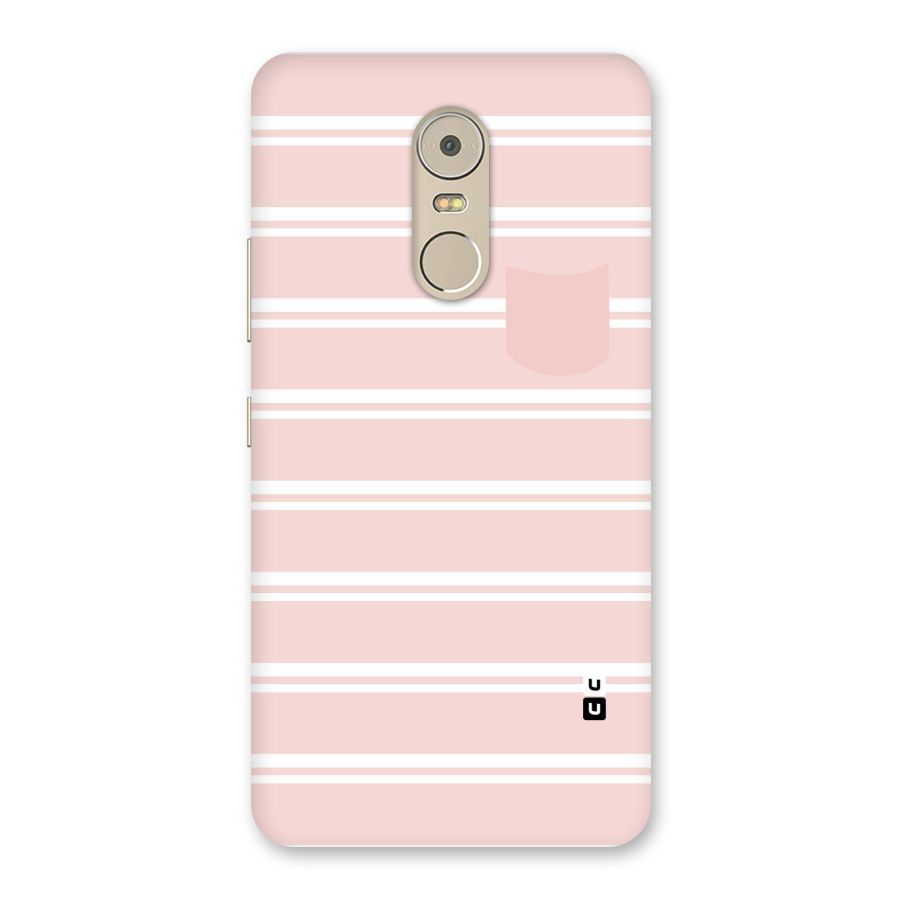 Cute Pocket Striped Back Case for Lenovo K6 Note