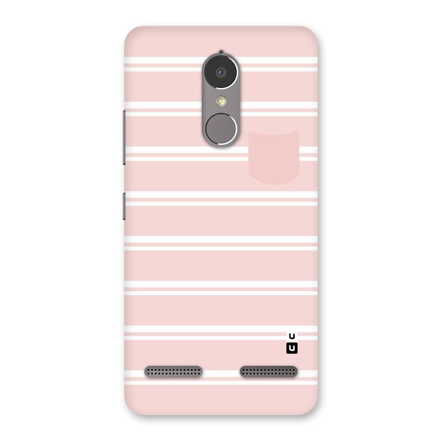 Cute Pocket Striped Back Case for Lenovo K6 Power