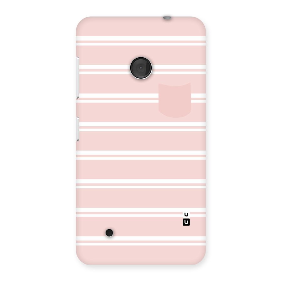 Cute Pocket Striped Back Case for Lumia 530