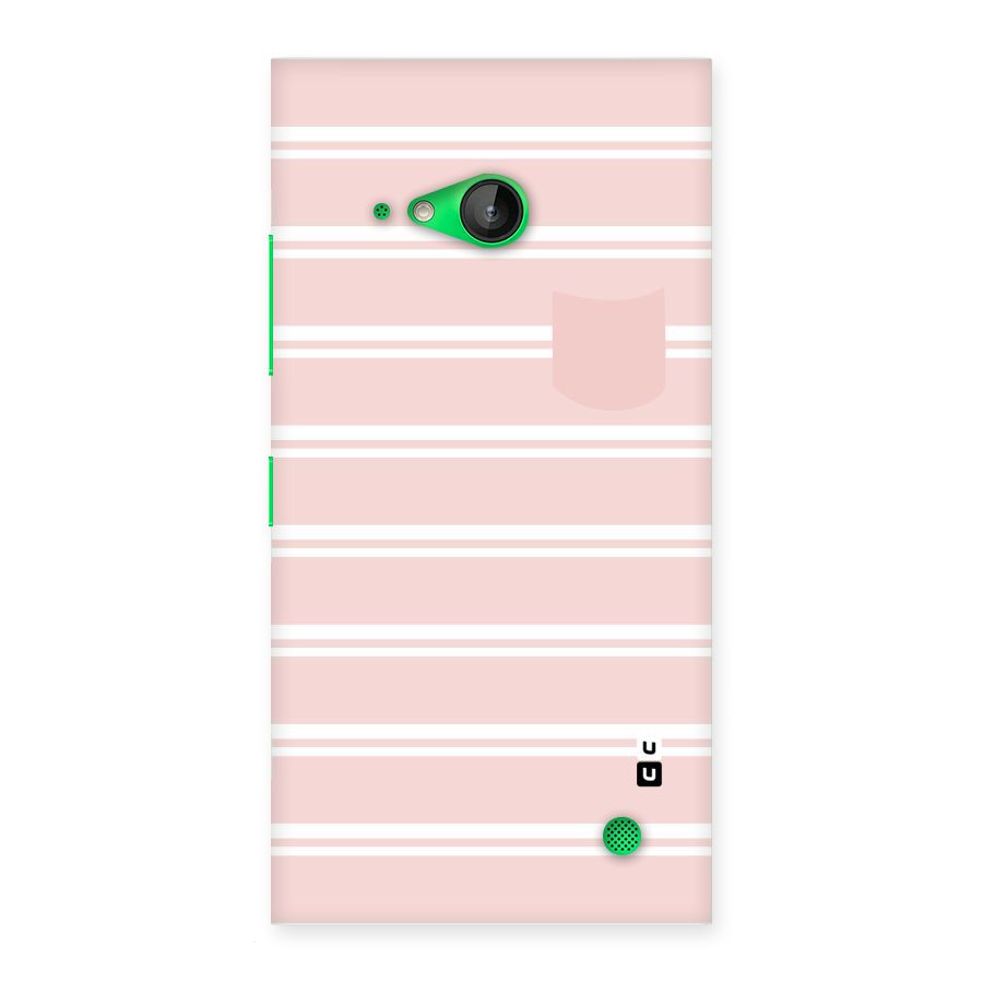 Cute Pocket Striped Back Case for Lumia 730