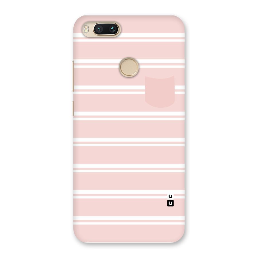 Cute Pocket Striped Back Case for Mi A1