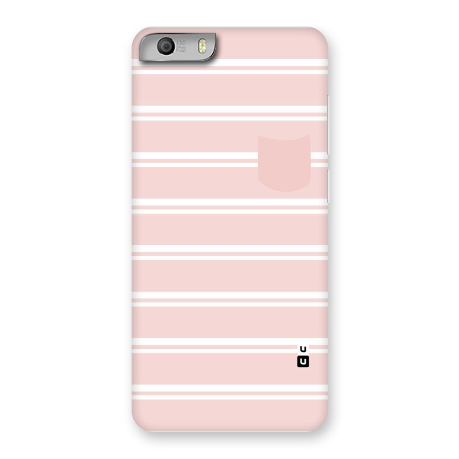 Cute Pocket Striped Back Case for Micromax Canvas Knight 2