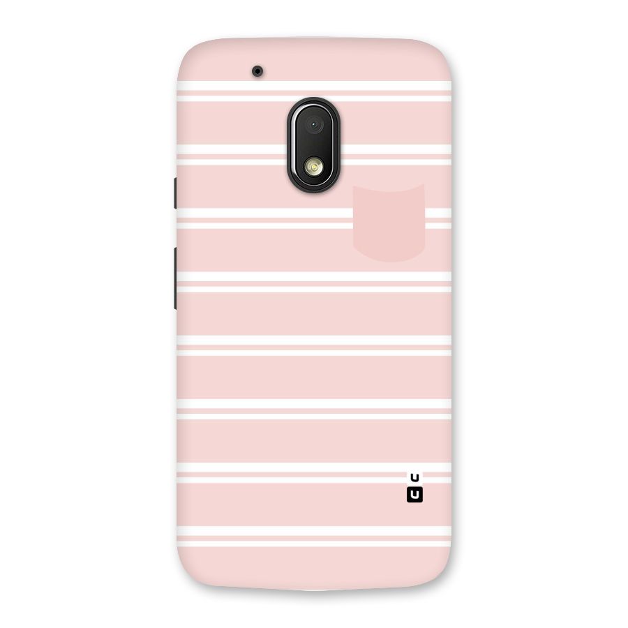 Cute Pocket Striped Back Case for Moto G4 Play