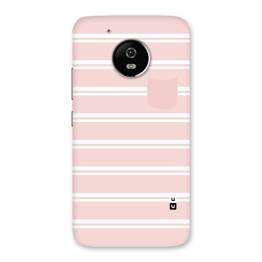 Cute Pocket Striped Back Case for Moto G5