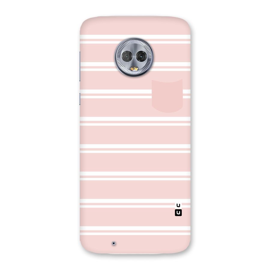 Cute Pocket Striped Back Case for Moto G6