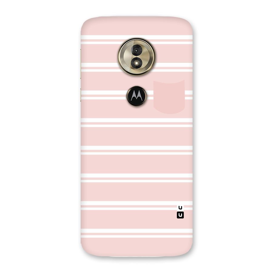 Cute Pocket Striped Back Case for Moto G6 Play