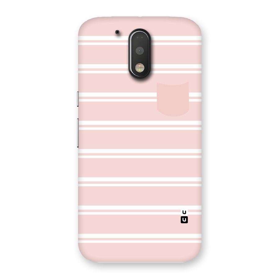 Cute Pocket Striped Back Case for Motorola Moto G4 Plus