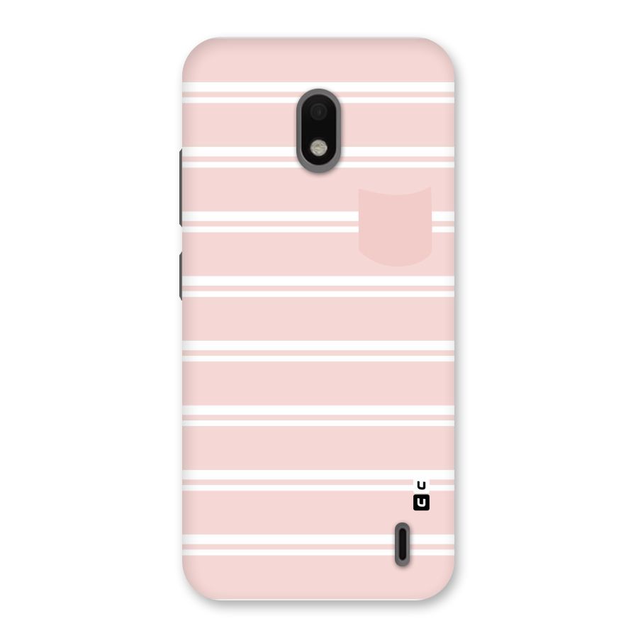 Cute Pocket Striped Back Case for Nokia 2.2