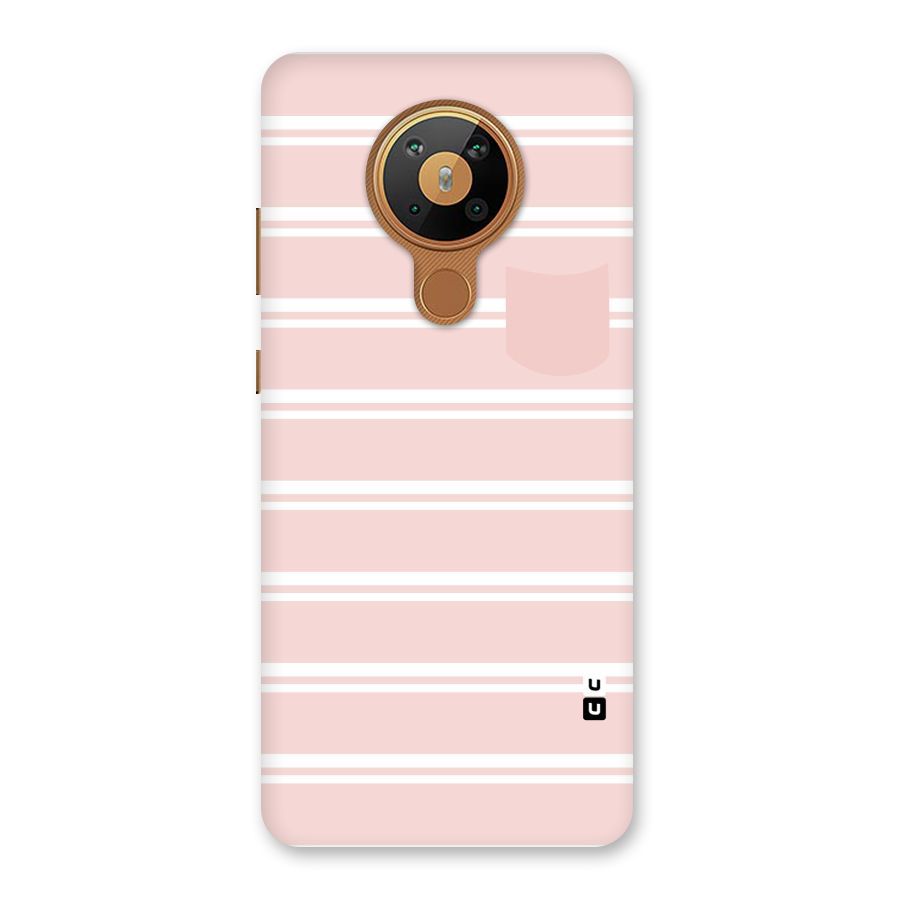 Cute Pocket Striped Back Case for Nokia 5.3