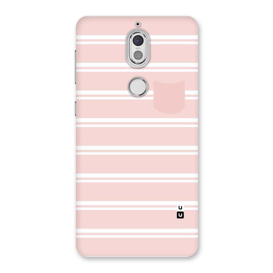 Cute Pocket Striped Back Case for Nokia 7