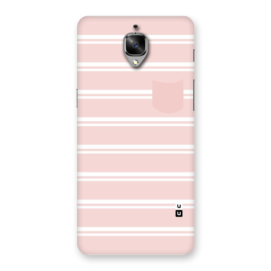 Cute Pocket Striped Back Case for OnePlus 3