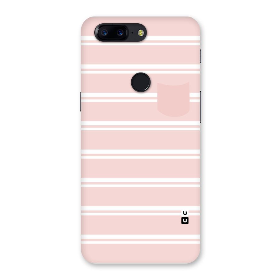 Cute Pocket Striped Back Case for OnePlus 5T