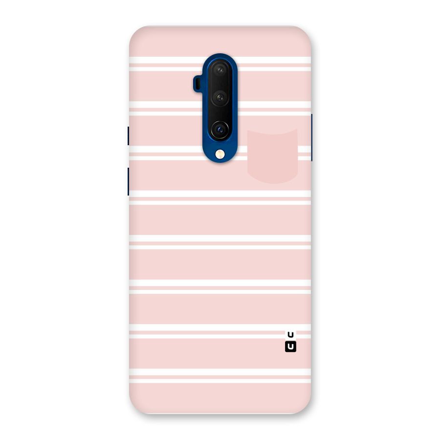Cute Pocket Striped Back Case for OnePlus 7T Pro