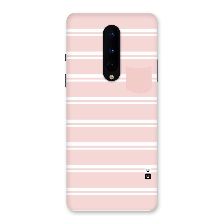 Cute Pocket Striped Back Case for OnePlus 8