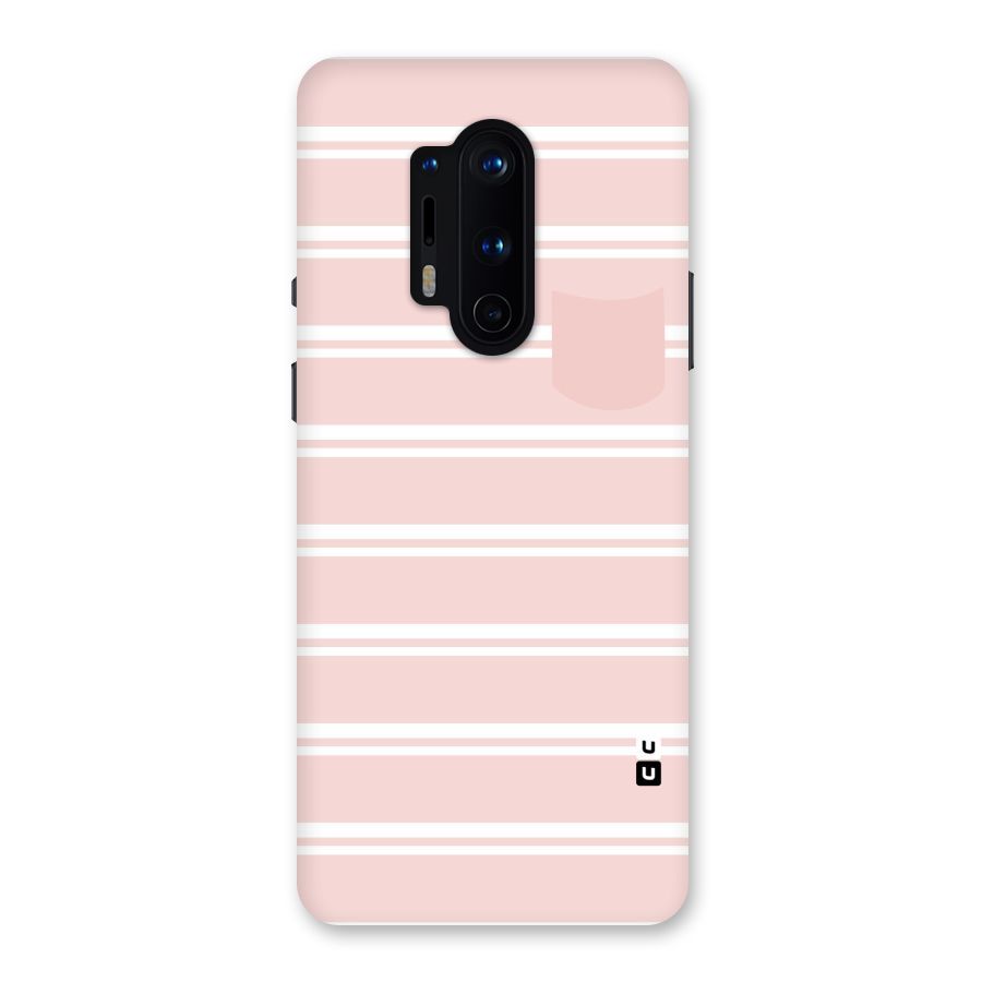 Cute Pocket Striped Back Case for OnePlus 8 Pro