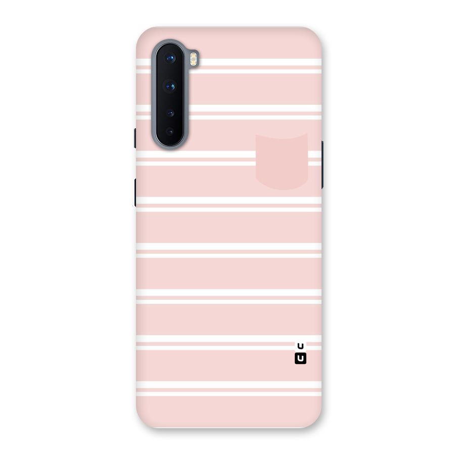 Cute Pocket Striped Back Case for OnePlus Nord