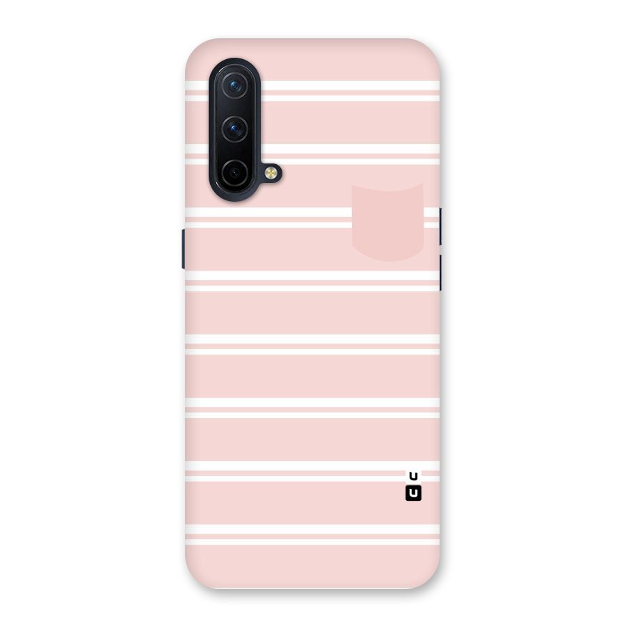 Cute Pocket Striped Back Case for OnePlus Nord CE 5G