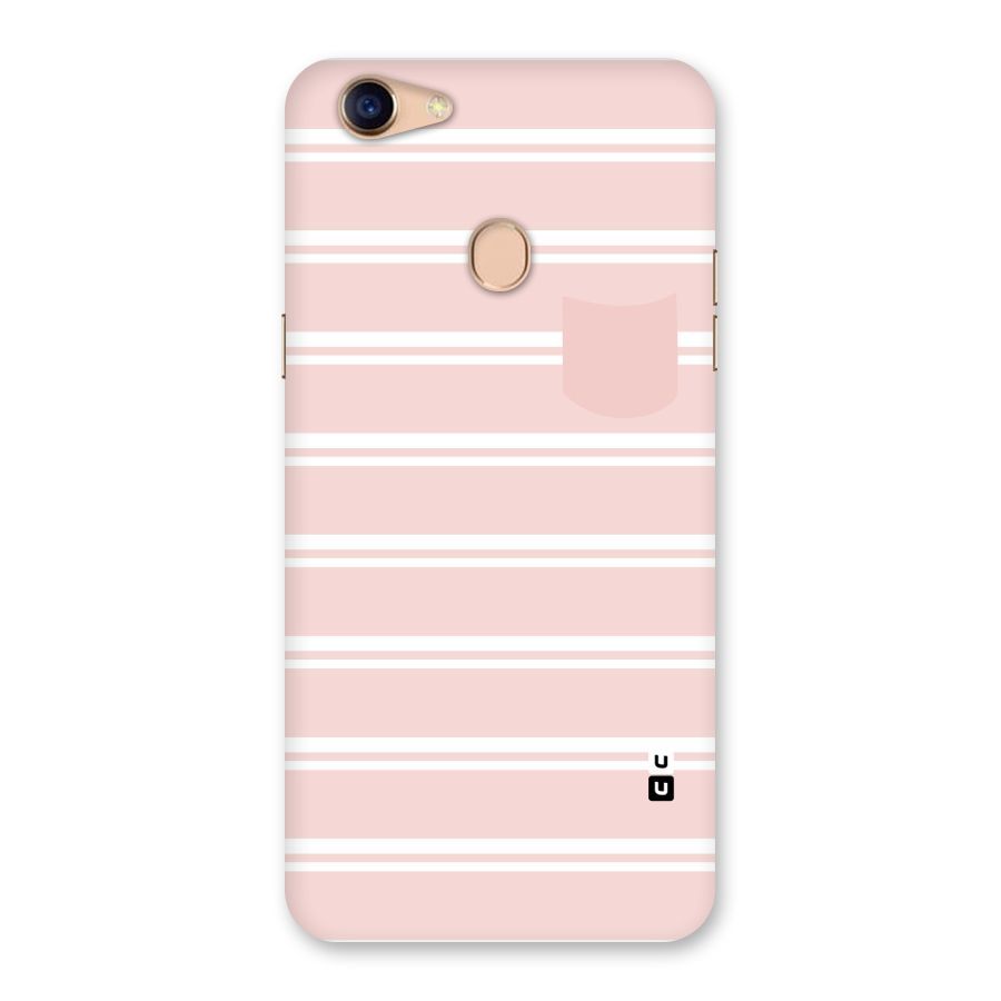 Cute Pocket Striped Back Case for Oppo F5 Youth