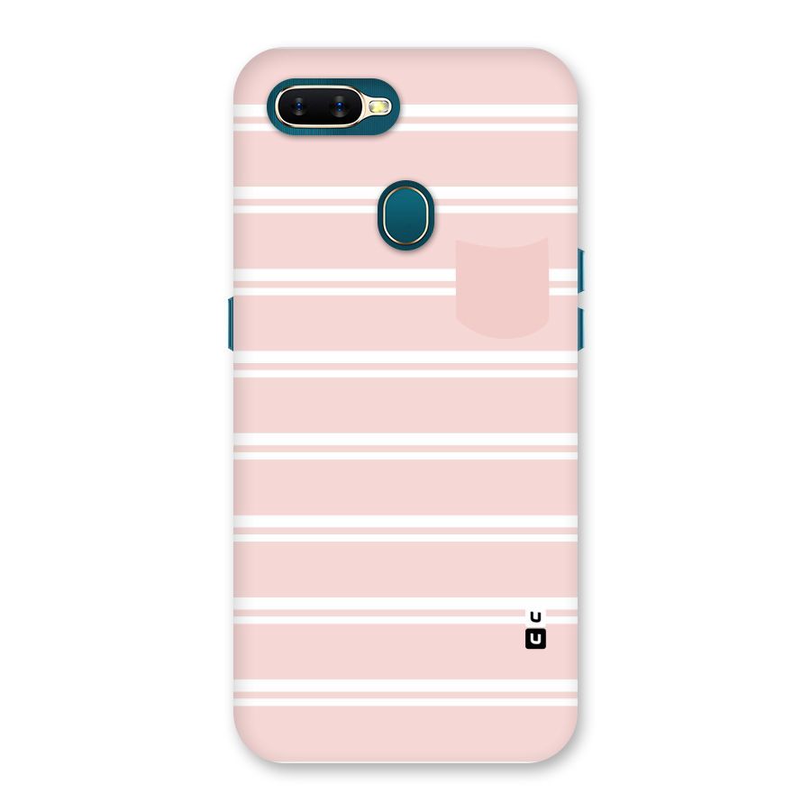 Cute Pocket Striped Back Case for Oppo A11k